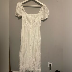 Pink Diamond NWT White COTTAGE CORE MIDI‎ Dress size 8
